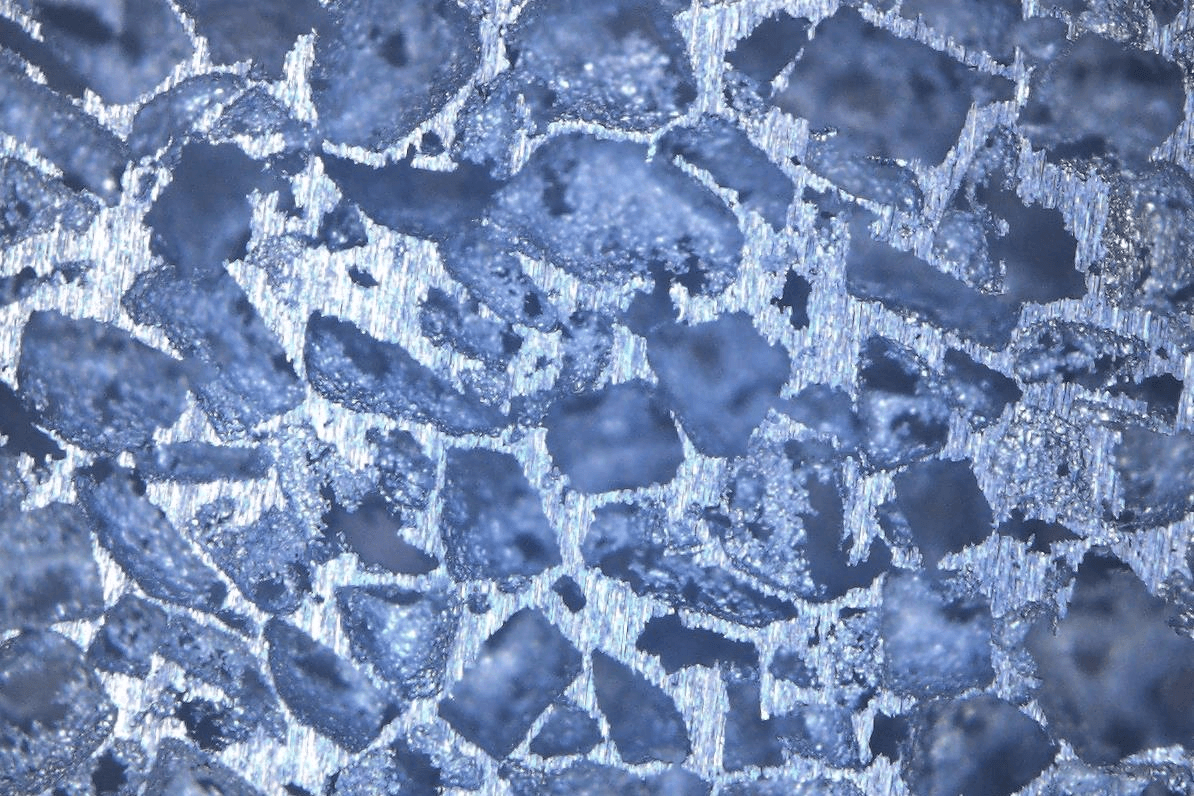 PyroStruct™ aluminum foam under a microscope